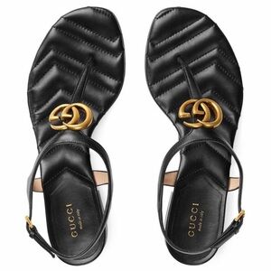 GUCCI - Double G Leather Thong Sandals